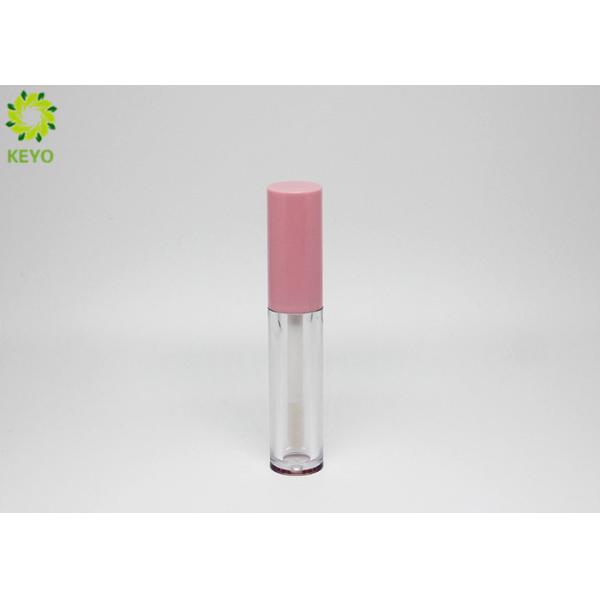 Custom Empty Lipgloss Containers Transparent Round Shape With Brush