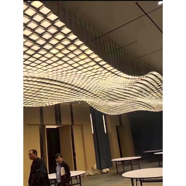 Modern LED Crystal Wave Large Foyer Chandelier Light Custom OEM ODM