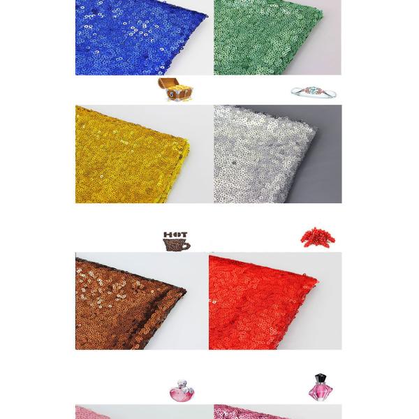 Trendy Stripe Silver Rhombus Sequin Fabric Black