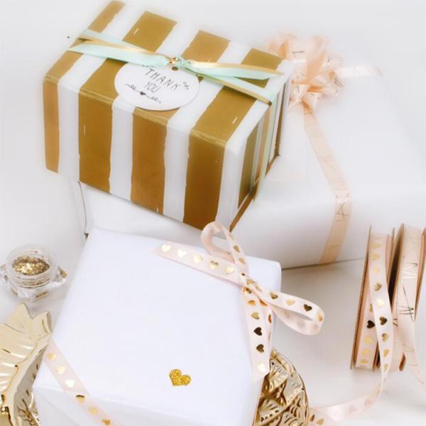 Hot sale high quality custom striped unicorn ribbon chiffon ribbon