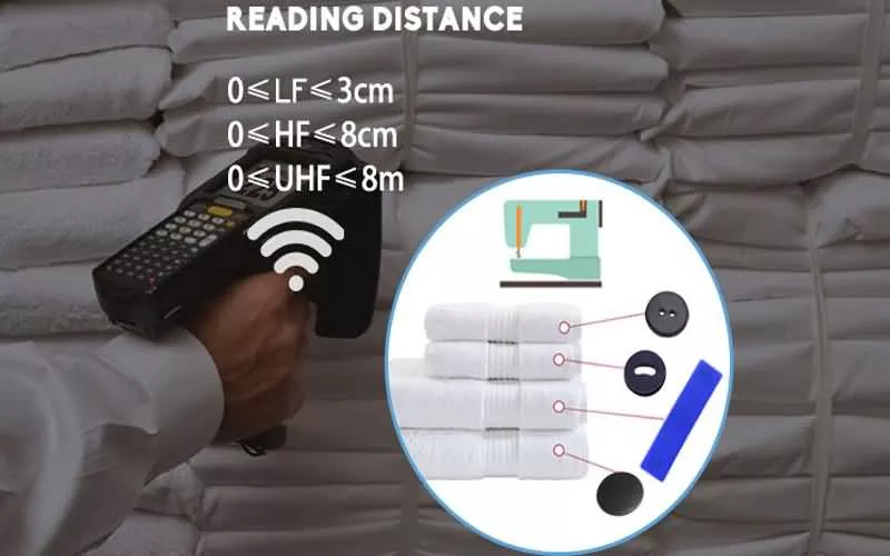 915MHz RFID Laundry Tag 50-200℃ Waterproof for Hotel Clothing Factory