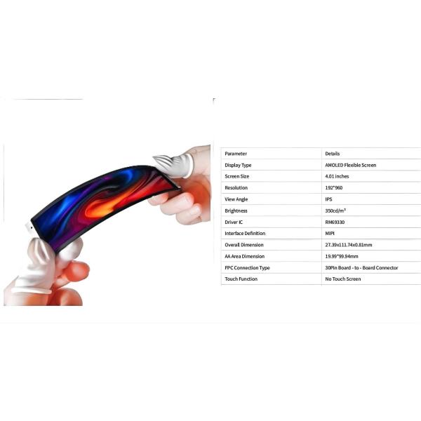 AMOLED display in smart wearable application