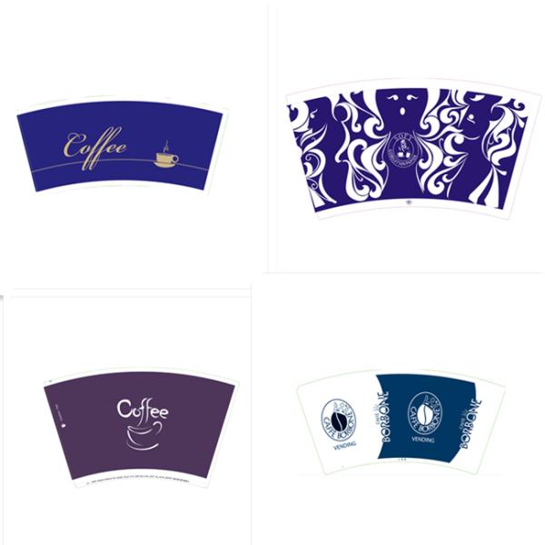 Recycled Paper Cup Fan Custom Ecofriendly Single PE For Hot Drink