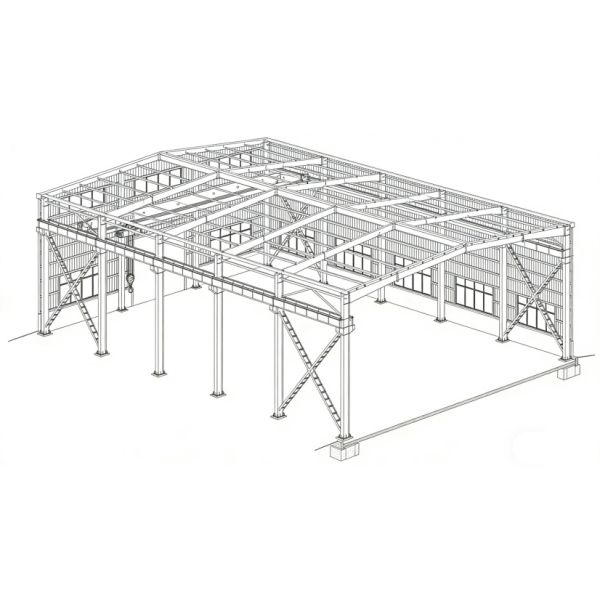 Corrosion Resistant Prefab Steel Structure Workshop Warehouse American Standard
