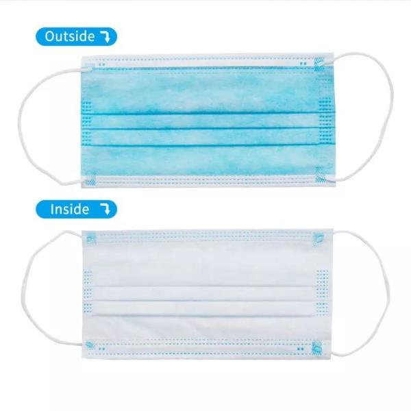 Disposable Earloop Face Mask Skin Friendly For Dust / Pollen Prevention