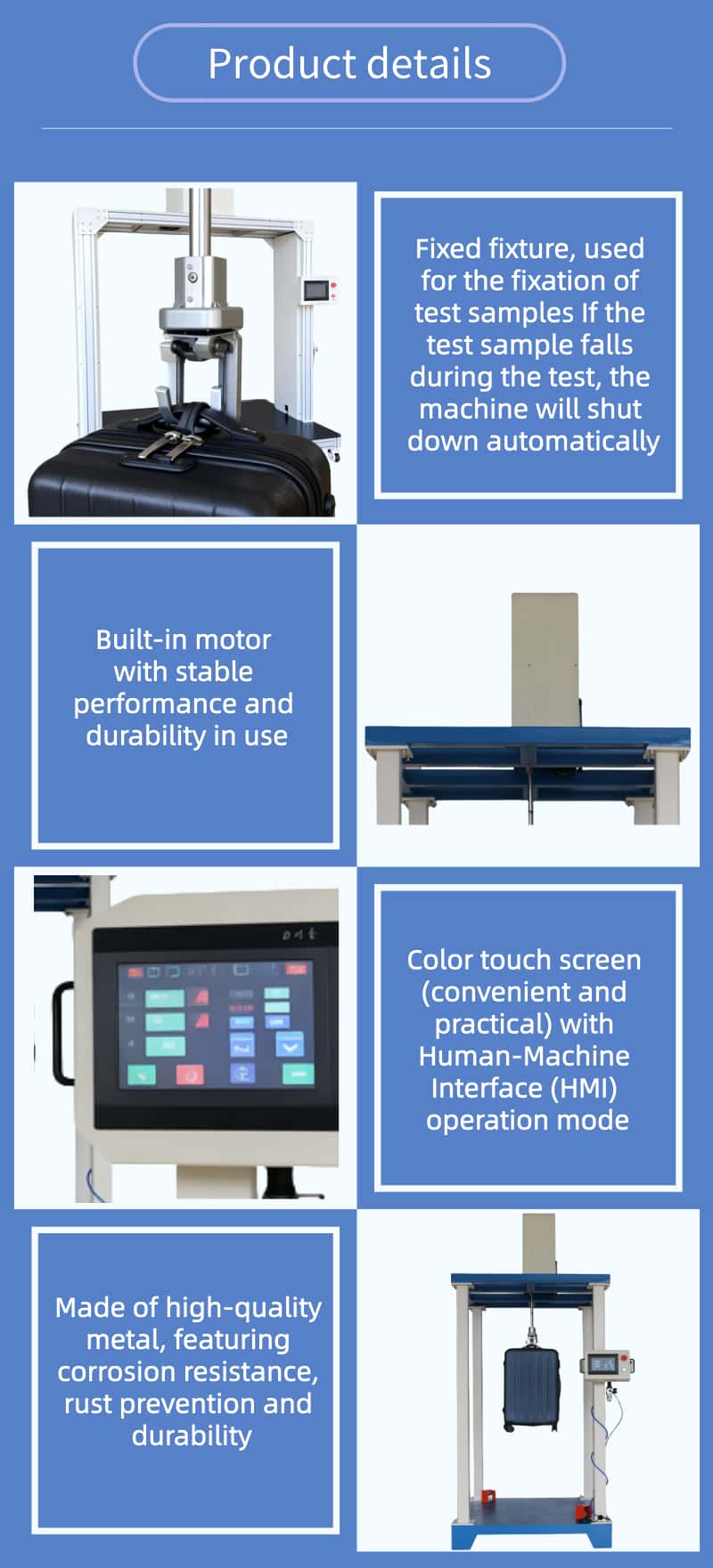 Electronic Luggage Vibration and Impact Testing Machine Luggage Vibration and Impact Tester Luggage Automatic Impact Tester