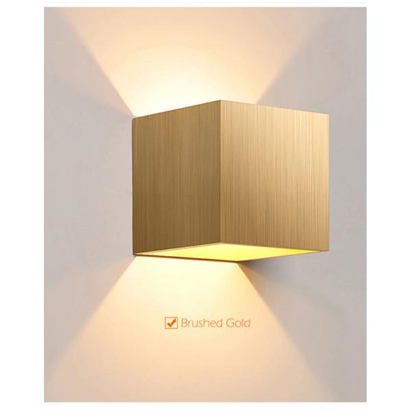 3000k Double Head Up And Down Luminous Wall Lamp Aluminum Brushed