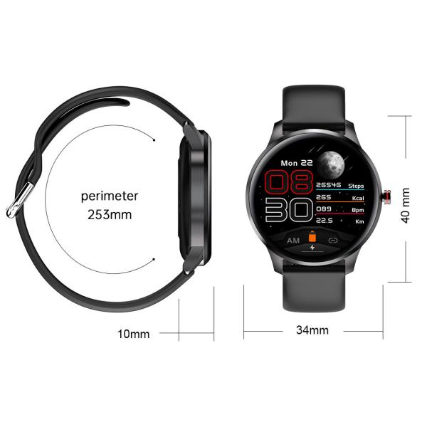 Dynamic 1.28in TFT Bluetooth IOT Devices BLE 5.0 Health Monitoring Samrtwatch