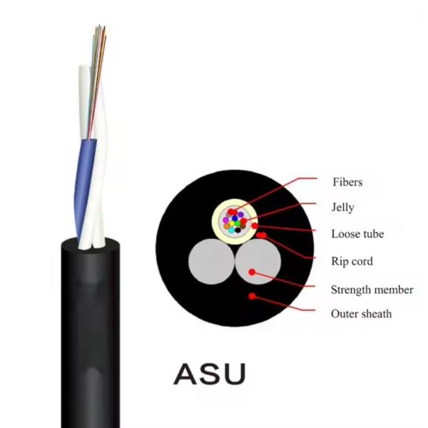 ADSS Fiber Optic Cable Aerial Self Supported ASU Fiber Optic Cable