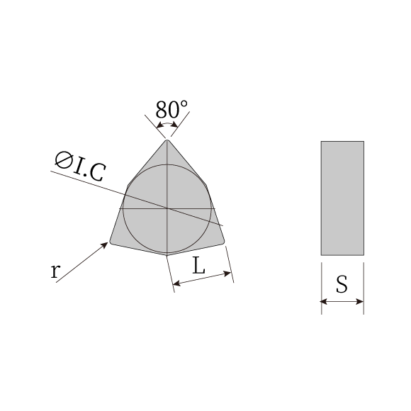 Integral PCBN Insert -WN