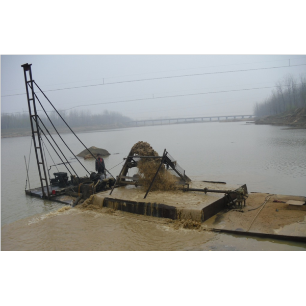 Diesel Engine Jet Suction Sea Dredger 20m Dredging Depth with Dual Pump