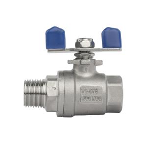 China Water Industrial Usage Thread Connection Full Bore Ball Valve with Butterfly Handle on sale