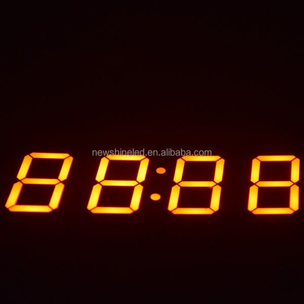 LED 7 Segment Clock Display 0.8 Inch 4 Digit Digital Height 20.4mm Surface Color Suitable for Time and Date Indication Applications