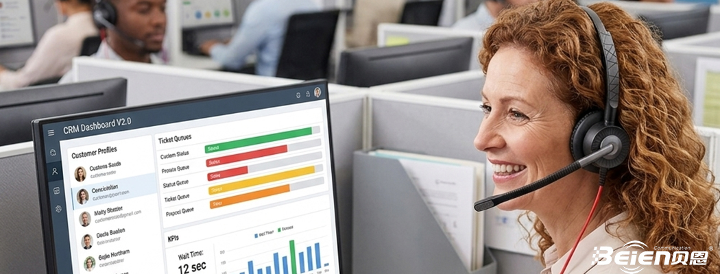 BS Series Noise Cancelling Headset Wired For Call Center