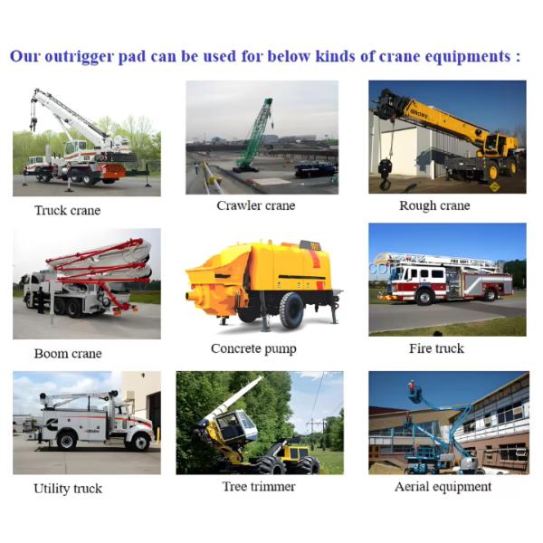 High Performance Concrete Pump Outrigger Pads Mobile Crane Outrigger Pads