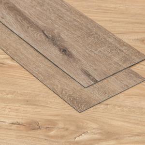 Customized LVT Plank Flooring , Resilient Spc Pvc Flooring Shallow Walnut Color