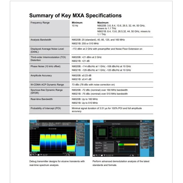 Keysight N9010B/N9030B/N9020B Electronic Spectrum Signal Analyzer