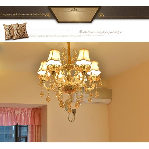 Modern crystal chandelier lighting Fixtures with lamshade (WH-CY-05)