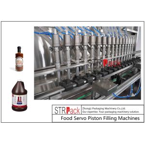 Steak Sauce Bottle Automatic Liquid Filling Machine 8 Heads 130bpm