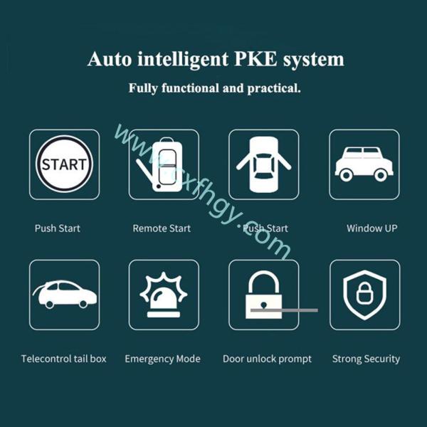 Cxfhgy 12V Car SUV Keyless Entry System Engine Start Alarm System Push One-button Start System Remote Starter Stop Car A