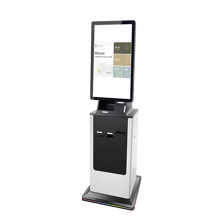 Hotel Check In Kiosk with High Resolution Touch Screen Cash Acceptor Self Service Payment Terminal Solution