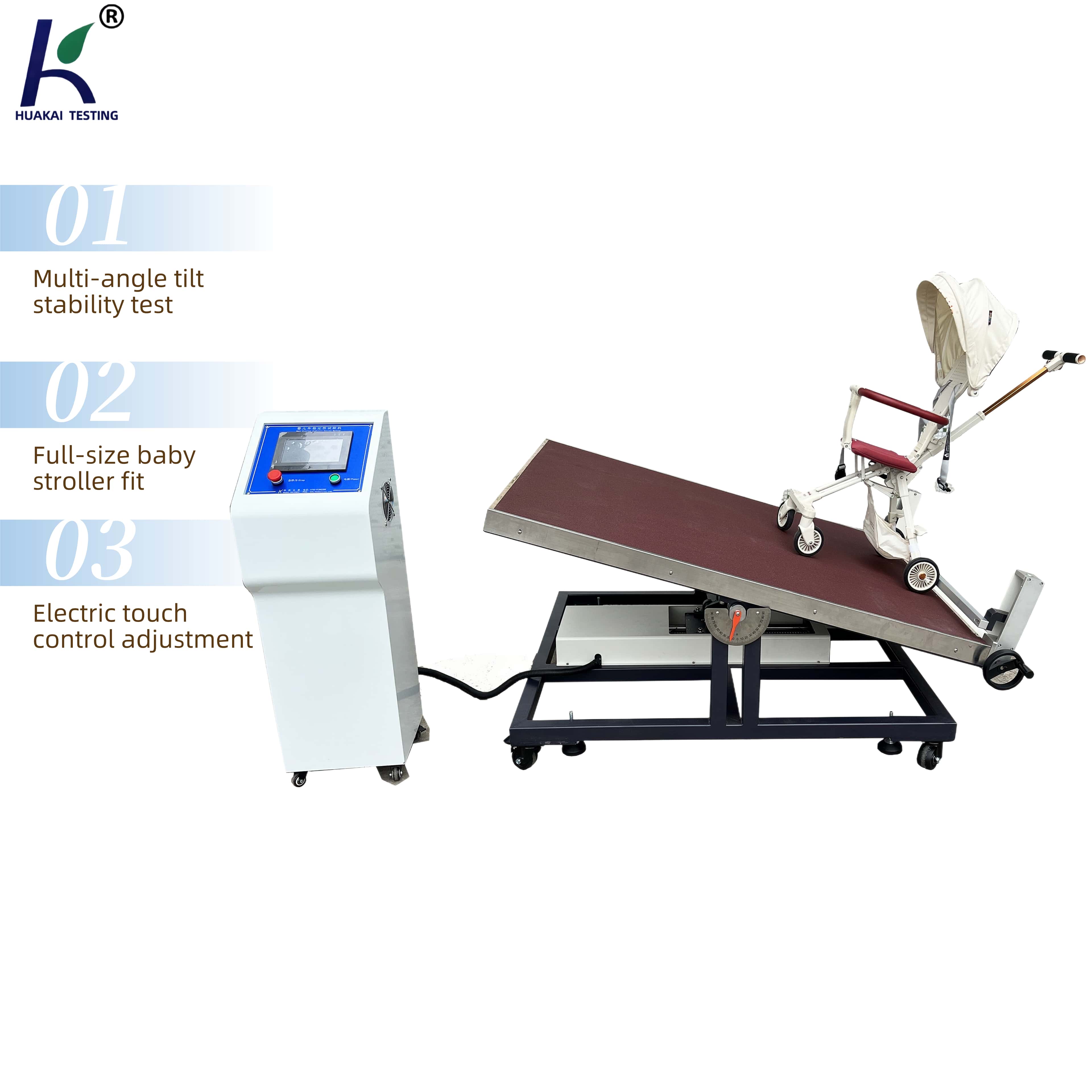 Child Stroller Slope Stability Test Bench Baby Stroller Tilt Test Bench Stroller Stability Testing Machine