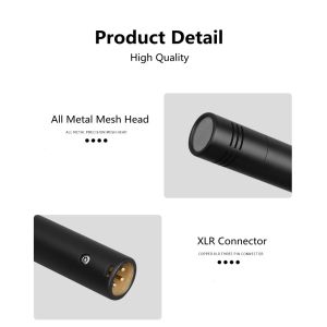 65dB SNR Cardioid Vocal Microphone Xlr Condenser Microphone 12mv/PA