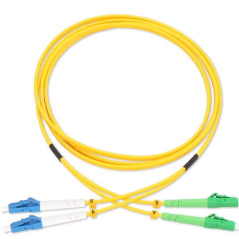 Yellow 125um Duplex Fiber Optic Patch Cord PVC LSZH Material