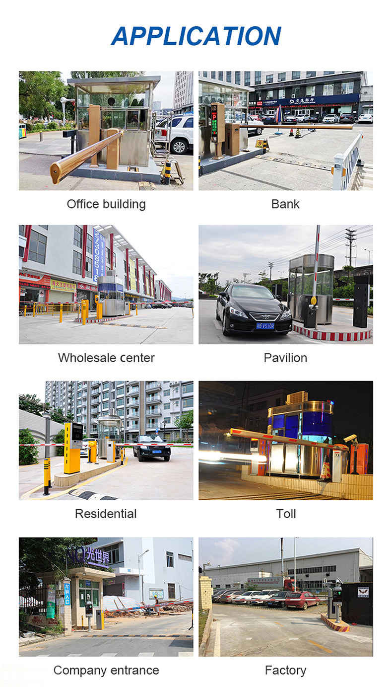 Smart Automatic Boom Barrier Gate with 24V Brushless DC Motor for Office Building Parking Management System