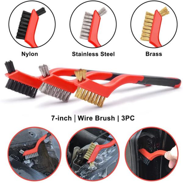 Dustproof Exterior Car Detailing Brush Set For Dashboard Tire