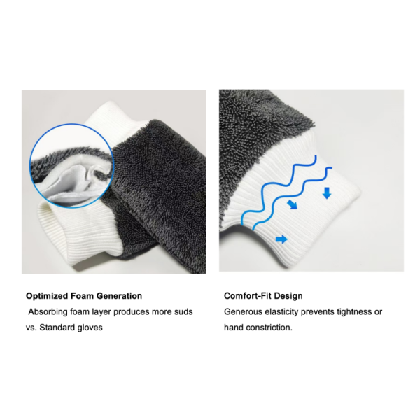 Double Sided Car Washing Mitt Twisted Loop Microfiber Towel