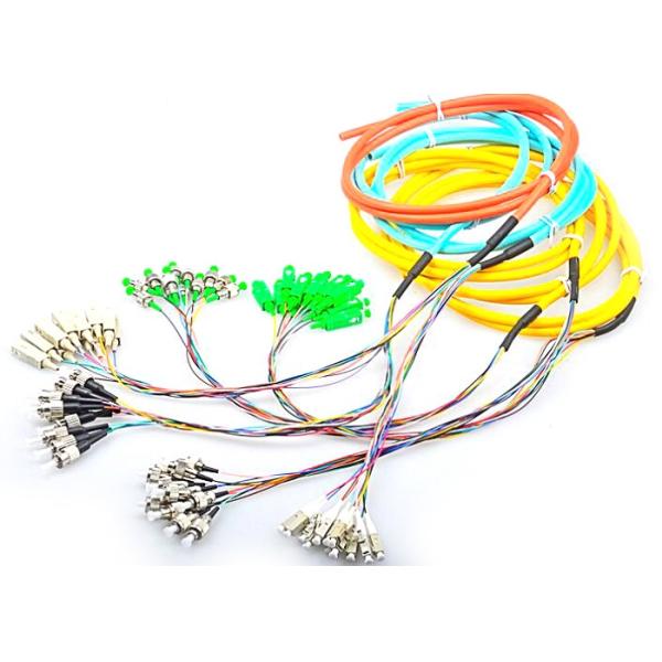 LC / UPC Fiber Optic Jumper Cables , G657A Yellow Simplex Fiber Patch Cord