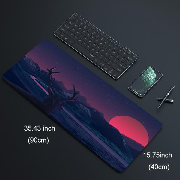 Gaming Style Custom Logo Mouse Pad Printed Desk Mat Extended Anti-Slip Rubber Mousepad