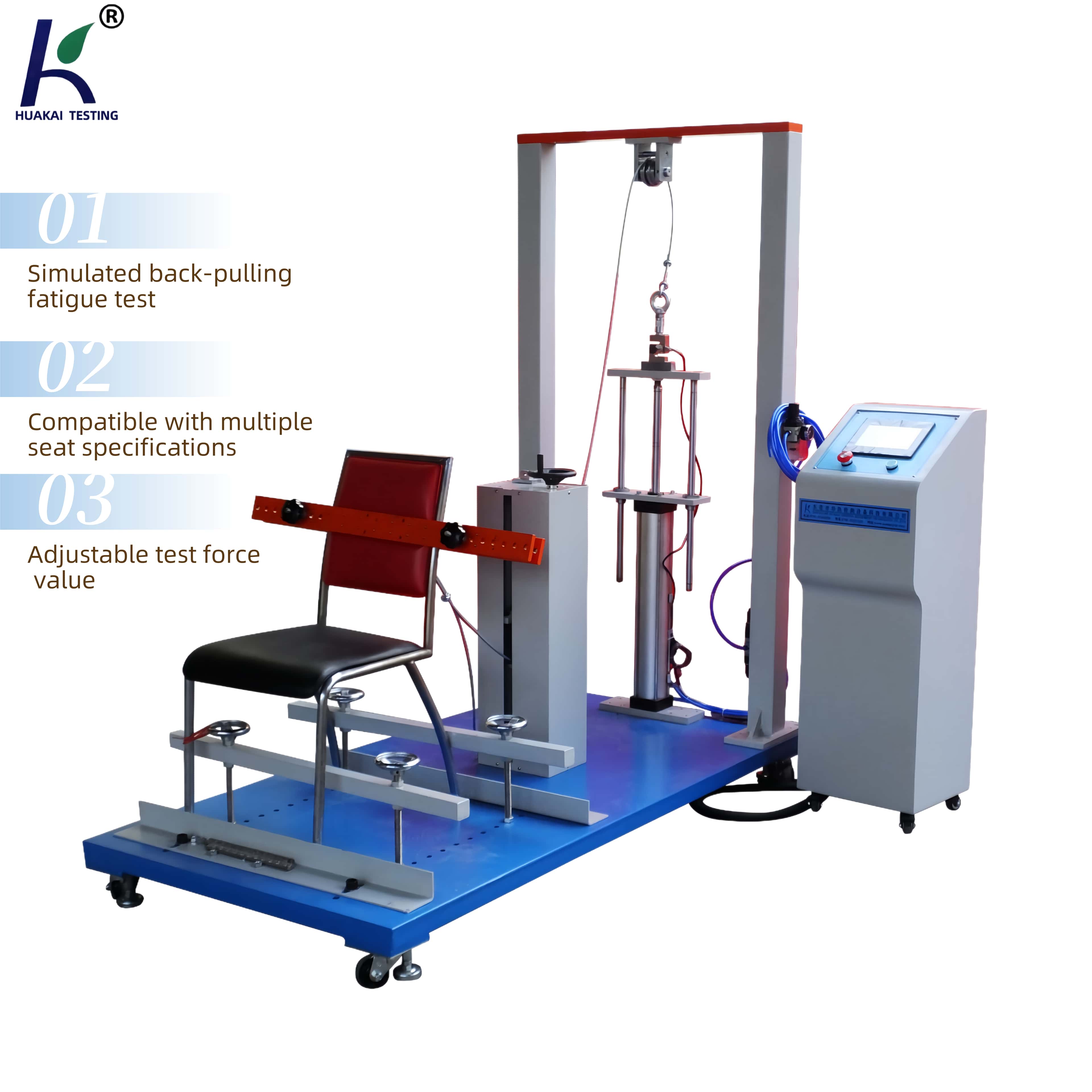 Office Chair Strength Testing Equipment Combined Seat Back Tester Machine