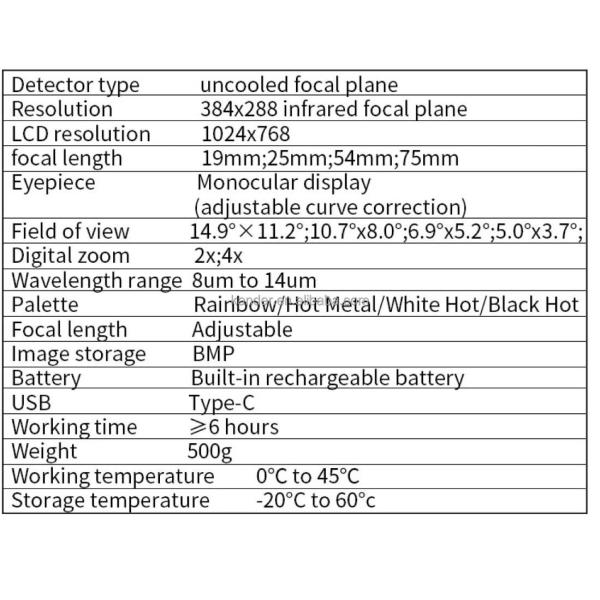 384*288 8-14um Waterproof KD760 54mm Thermal Imaging Scope with Field of View 6.9°x5.2°