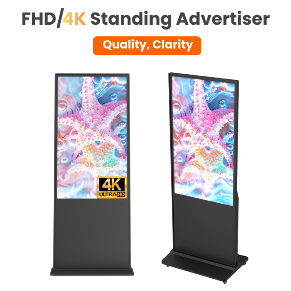 49 Inch Floor Standing Digital Signage with 1920x1080 Resolution and Android/Windows OS
