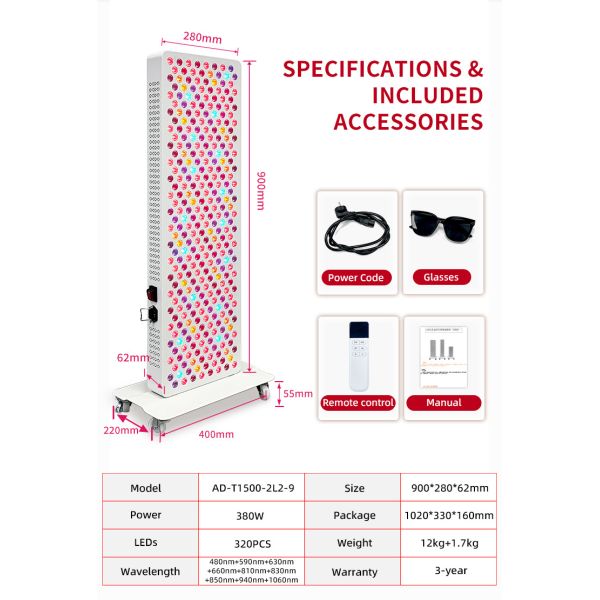 9 Wavelength Infrared Red Light Therapy Panels