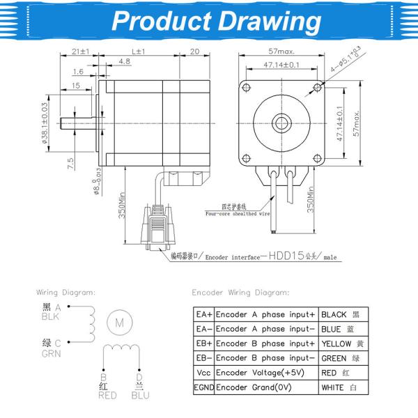 3A 3Nm Nema 23 57mm 3 Axis Stepper Motor CNC Step Motor Kit Hybrid Stepper Motor