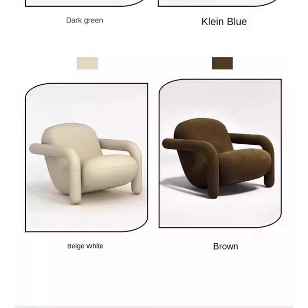 Custom Comfortable Upholstered Armrest Single Sofa Chair Solid Wood Frame Modern Velvet Fabric Dining Living Room Bedroom