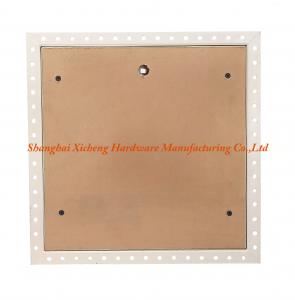 China Removable Steel Access Panel With Brown Wooden Board Inlay For Residential Building on sale