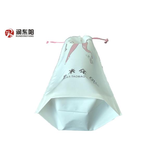Plastic Drawstring Plastic Bags Stand Up Recyclable Custom Logo For Umbrella Satin