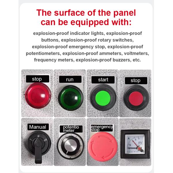 Explosion-Proof Operation Panel IP66 Explosion Proof Corrosion Proof Control Station IIC ATEX Enclosure Control Box Flameproof Equipment