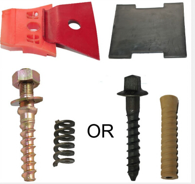 Hot Dip Galvanized Rail Fastening System With Rail Insulator / Screw Spike