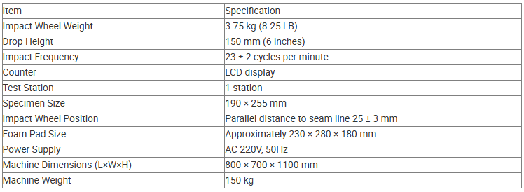 Sofa Seam Position Impact Resistance Test Machine Upholstered Cushion Seam Structure Strength Test Machine