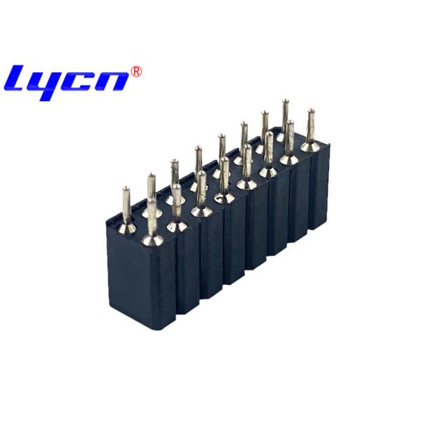 DIP 2.54 Mm Female Round PIN Header Black Double Row Straight