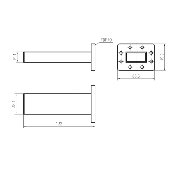 5.85-8.2GHz WR-137 WAVEGUIDE LOAD