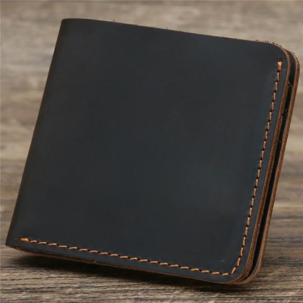 Creative Design Men's Genuine Leather Wallet with Multiple Card Slots and RFID Blocking