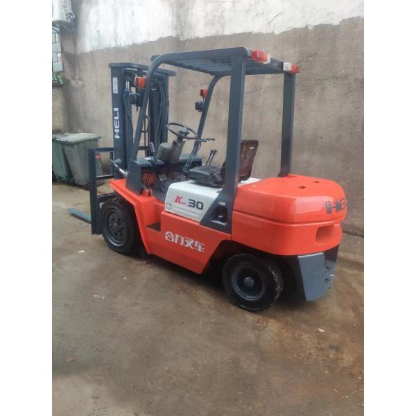 Manual Transmission Used 3 Ton Forklift 2nd Hand Forklift With ISUZU Engine