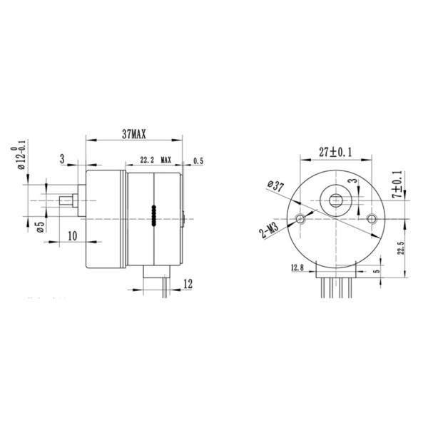 35mm Geared Stepper Motor Low Noise Permanent Magnet Stepper Motor For Precision Automation