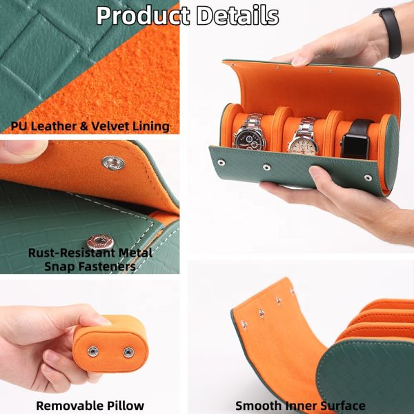 Handmade Leather Watch Case Box Water Resistant Custom Size Leather Watch Holder